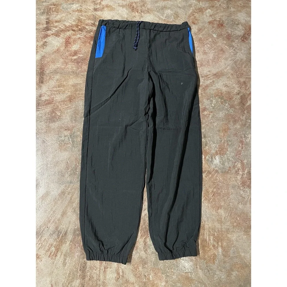 Vintage Express Surfs Edge Black/Blue Pants‎ Sz S Retro 80's